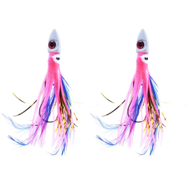 2kpl Saltwater Octopus Bait Squid Skirt Viehe pitkähäntä