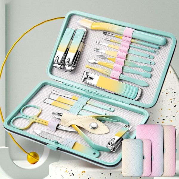 7-18st Nagelklippare Pedikyrset 18ST 18ST 18Pcs