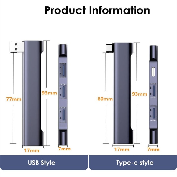 4 I 1 USB-C HUB Universal USB 3.0 dockingstation