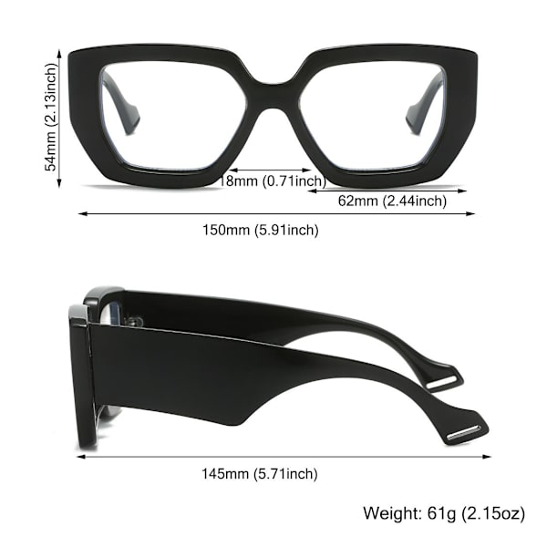 Svarta glasögon för kvinnor Blue Light Glasögon C7 C7 C7