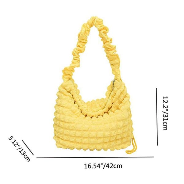 Puffy Handbag Rannekangaskassi MUSTA Black