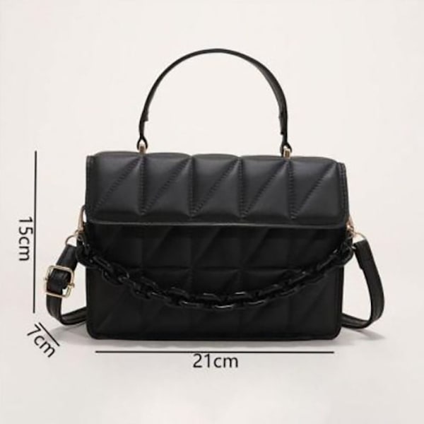 Rutig Axelväska Crossbody Väskor KAFFE coffee