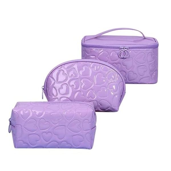 3 kpl Meikkipussisarja Set VILLA Purple