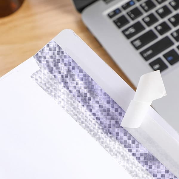 20 stk Selvforsegling tonede konvolutter Lukking Sikkerhet White Peel