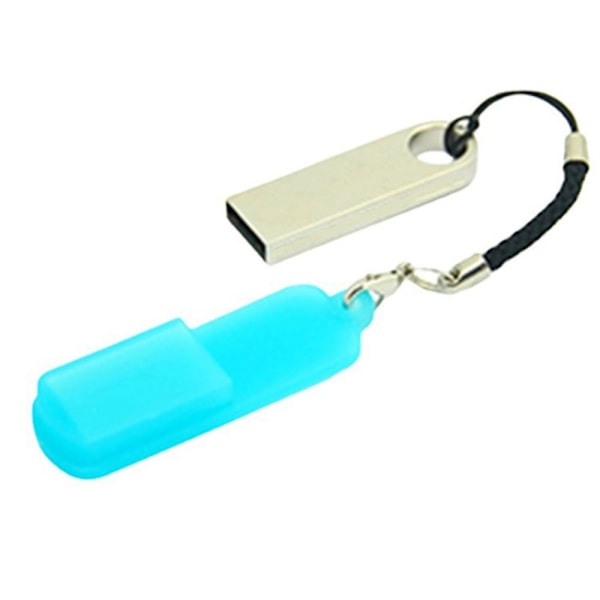 10 Stk U Disk Opbevaring Case U Disk Cover BLÅ blue