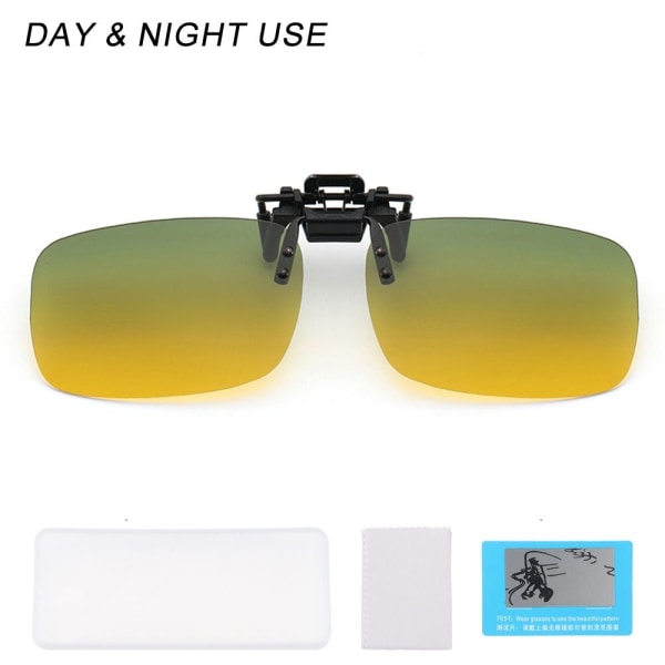 Clip-on solbriller polariserte DAG- OG NATTBRUK DAG- OG NATTBRUK Day & Night Use