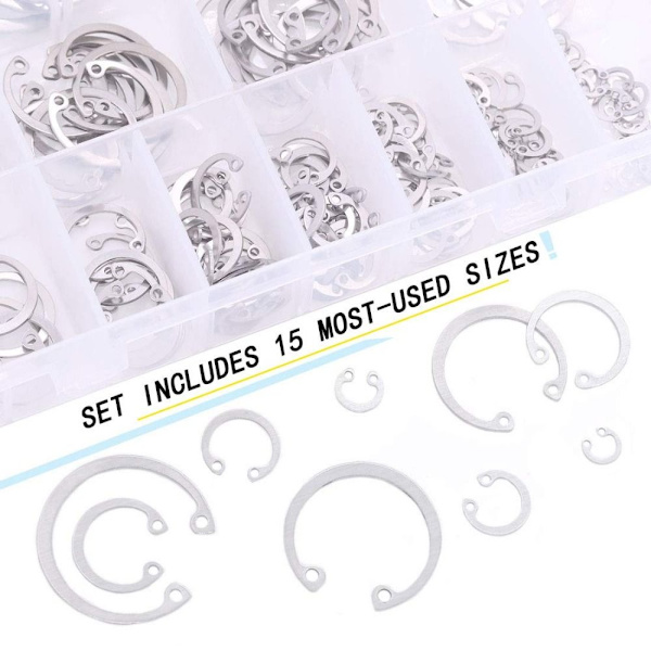 200 STK Intern Snap Clip Ring Sikring Snap Retaining Clip Ring