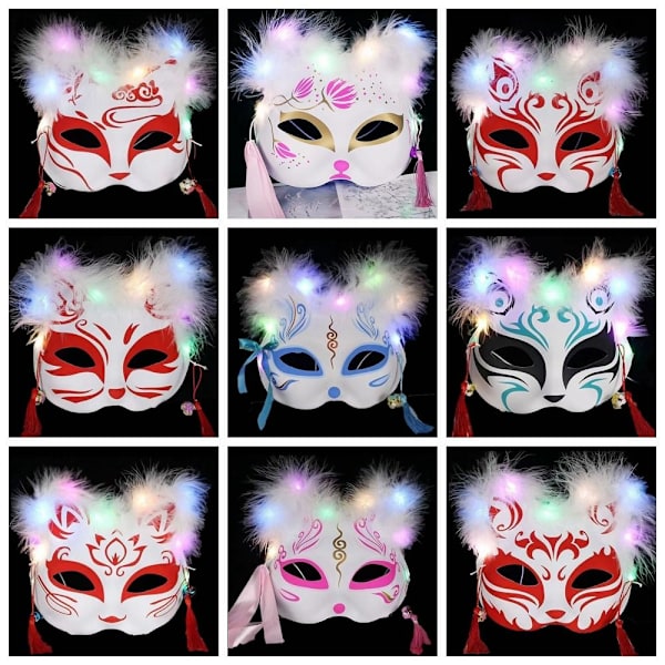 LED Maske Ræve Maske TYPE E TYPE E Type E