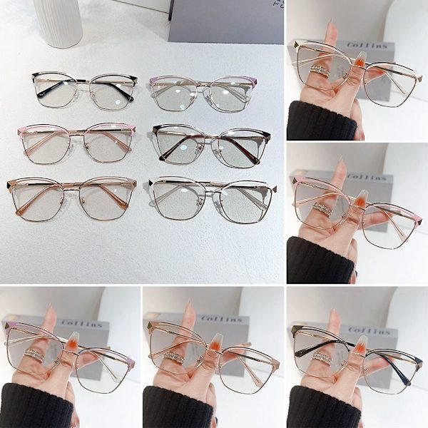 Anti-Blue Light Glasses Pyöreät silmälasit BEIGE Beige