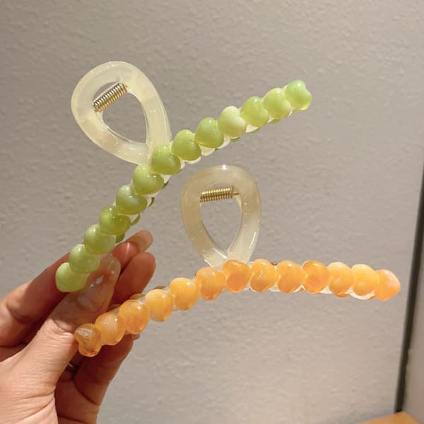 Hår Krabbe Clip Hestehale Clip HVID white