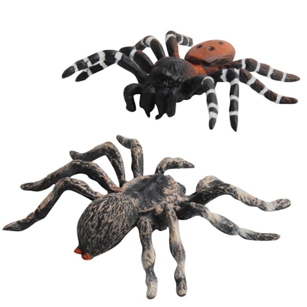 2/4 stk stor kunstig edderkopp Halloween skumle rekvisitter SETT MED 4 Set of 4