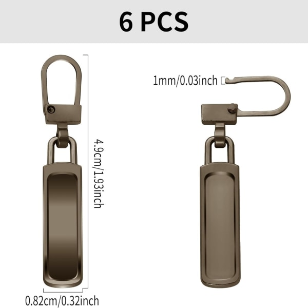 Avtagbart dragkedjehuvud Byt ut Pull Lock Universal dragkedja