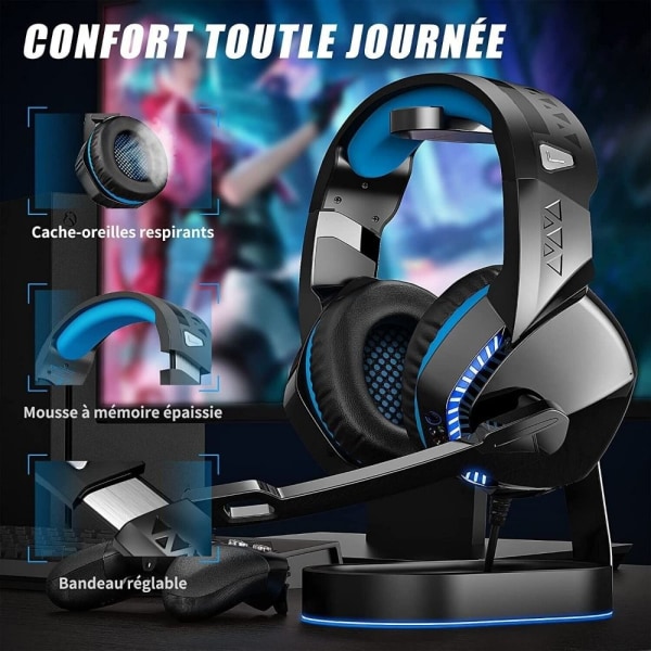 PS5 Gaming Headset Hodetelefoner Kablet