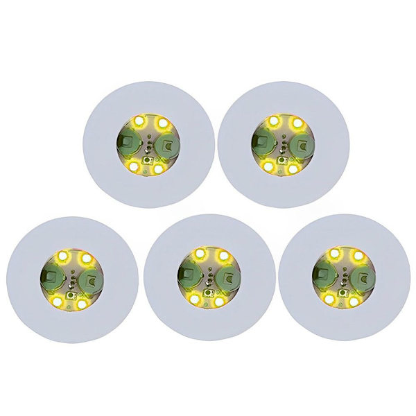 5 STK Flaske Stickers Lys Glød LED Glas Sticker GUL Yellow