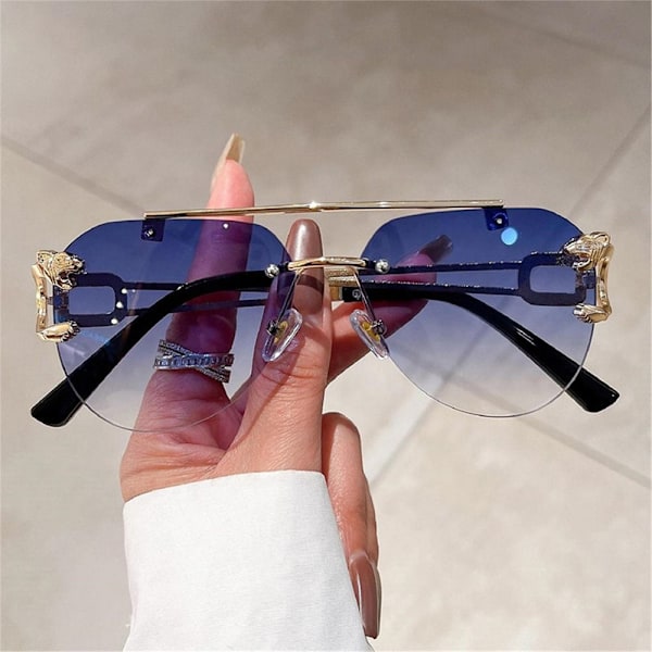 Cheetah Decor Aurinkolasit Double Bridge Aurinkolasit GRADIENT Gradient Blue