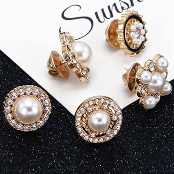 Brocher Pins Rhinestone Button 21MMC C 21MMC