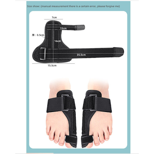 Tå Valgus Corrector Tåseparator HØJRE HØJRE Right
