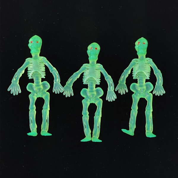24 kpl Skull Doll Skeleton Riipus 6CM4 VÄRIT 4 VÄRIÄ 6cm4 Colors