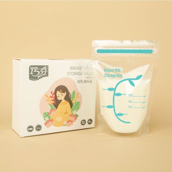 Mjölkfryspåsar Förvaringspåse för bröstmjölk Baby matpåsar