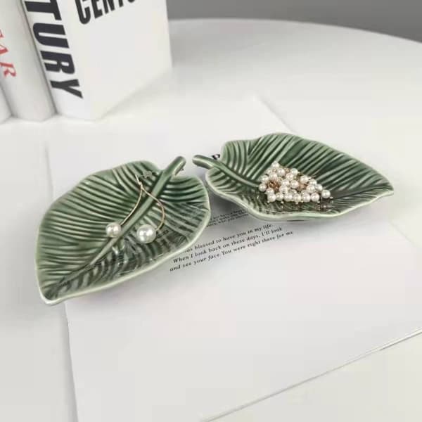 Leaf Trinket Disk Ring Diskhållare Förvaringsfack