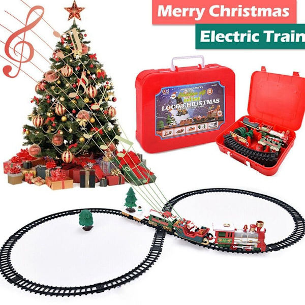 Christmas Electric Train Mini Santa Claus Railcar Xmas Decor Barnleksaker