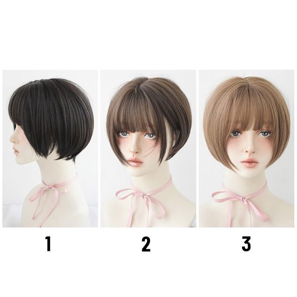 Short Wig Bangs Wig 3 3 3