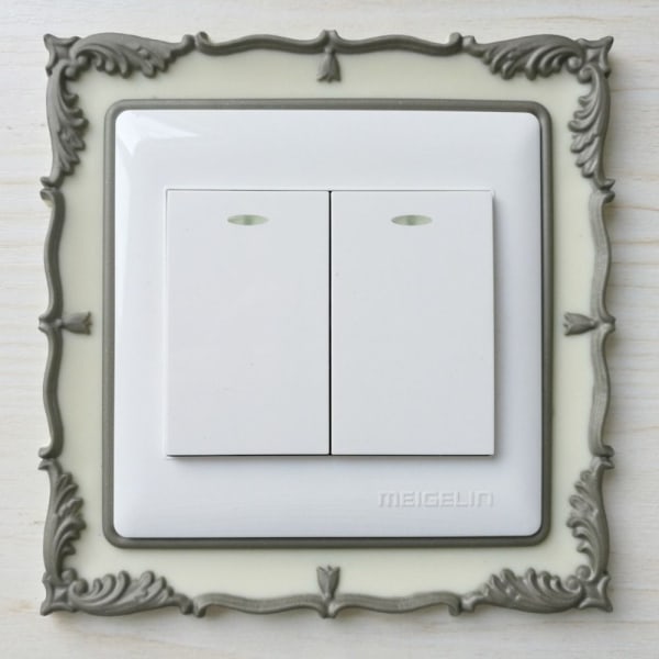 Valokytkimen cover Surround Socket Frame SILVER silver