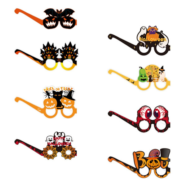 10 kpl Pumpkin Glasses Halloween Photography Props silmälasikehys