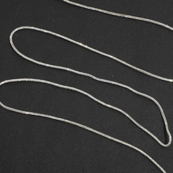 2 Yards Rhinestones Rund Cord Drawstring DIY skolisser 2 Yards