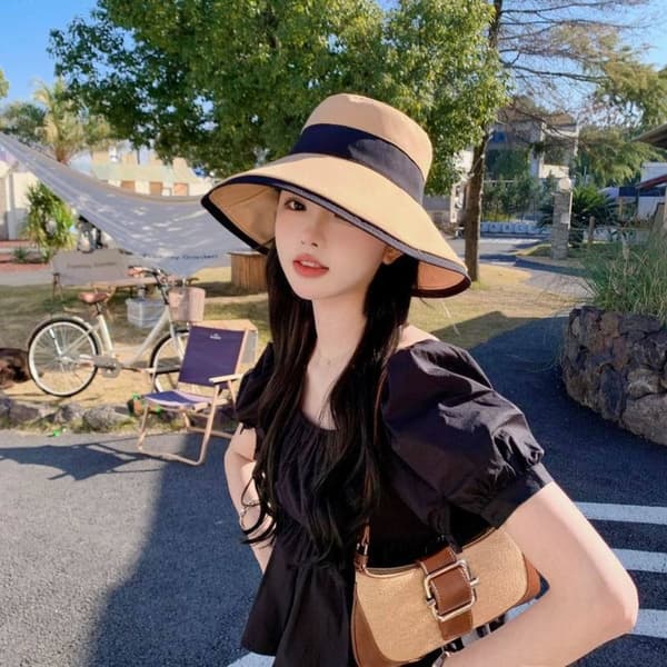 Bucket Hat Beach Cap MUSTA Black