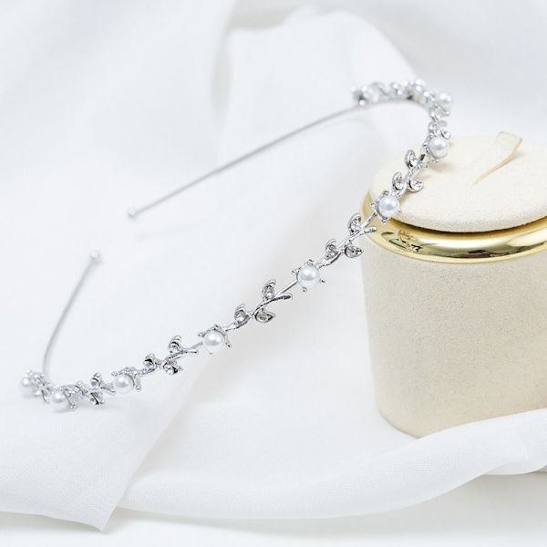 Rhinestone-hårbøjlen Brudehårtilbehør SILVER2 SILVER2 silver2