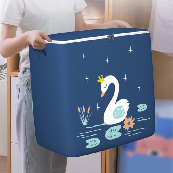 Quiltförvaringsväska Klädförvaringsväska MARINBLÅ L L navy blue L-L