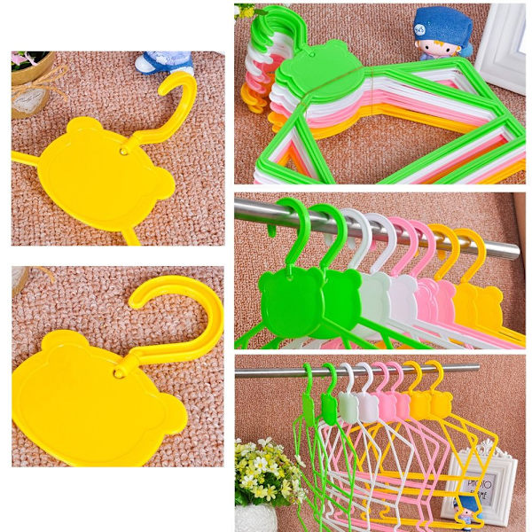 5 STK Babytøjsbøjle i ét stykke tøjstativ GUL 5 STK 5 STK Yellow 5pcs-5pcs