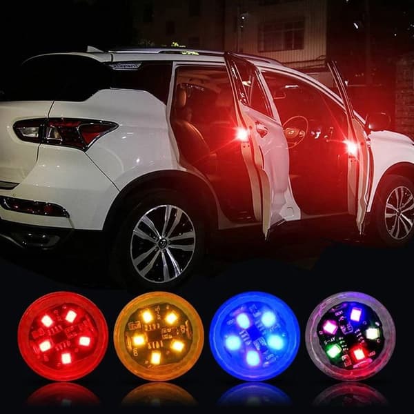 2 ST Varningsljus för bildörr LED-varningsljus GUL Yellow