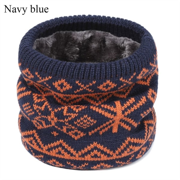 Strikket Neck Gaiter Neck Warmer MARINE BLÅ navy blue