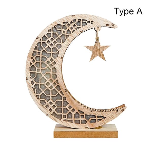 EID Mubarak Lys Måneform Nattlys A A