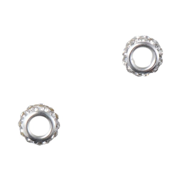 100 Stk Europæiske Perler Rondelle Spacer Beads 5mm Stort Hul