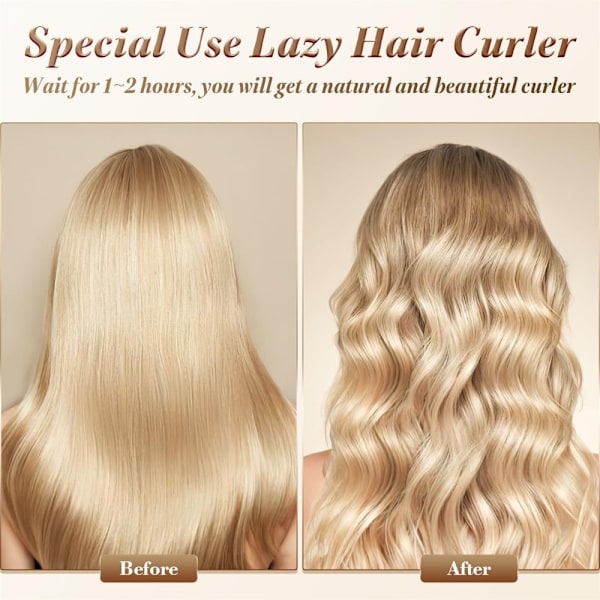 Rosett Hårband Lazy Curler Clips VIT White