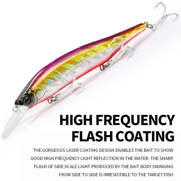 synkende Minnow Baits Fiskekroge E E E