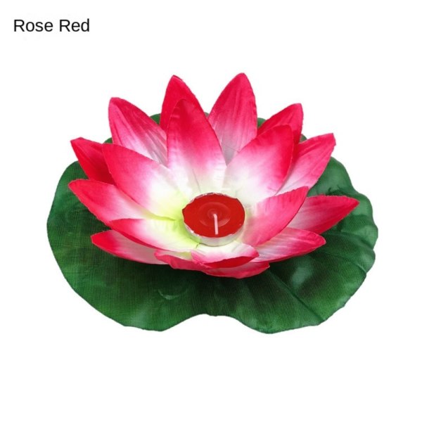 Stearinlys Lotus Lampe Flod Lampe ROSE RED rose red