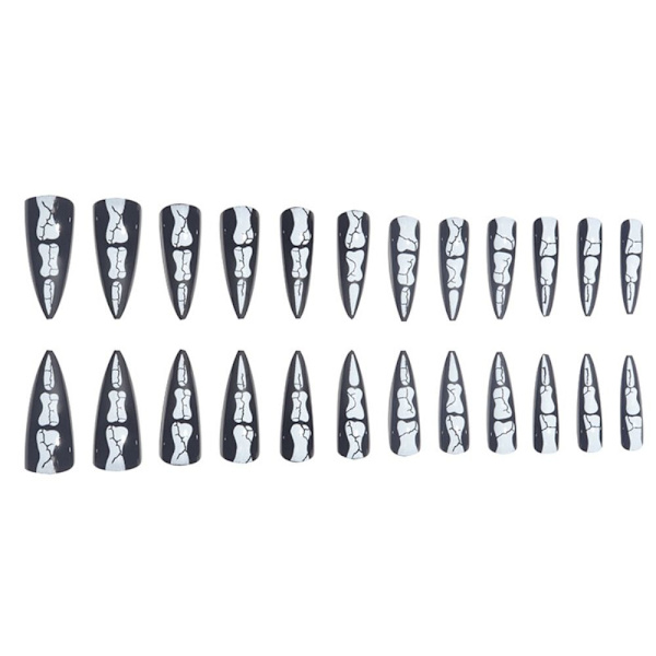 24st Long Stiletto Halloween Fake Nails