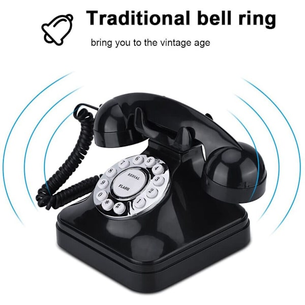 Vintage fast telefon i retrostil hemtelefon med sladd