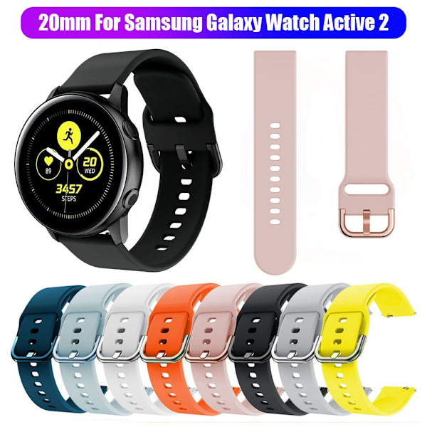för Samsung Galaxy Watch Active 2 42mm silikon watch white S