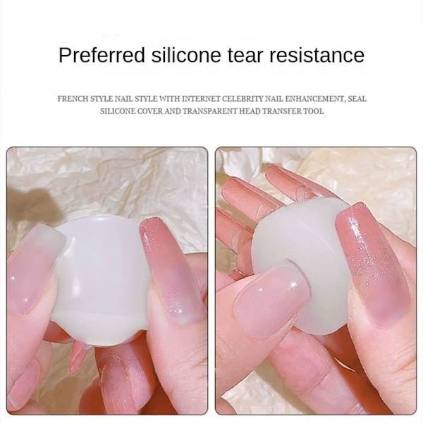 Nail Art Silikonitulostin French Manicure Stamper Nail Art