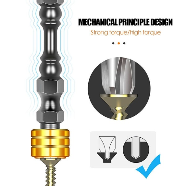 Cross Drill Bit Skrutrekker Bits GUL Yellow