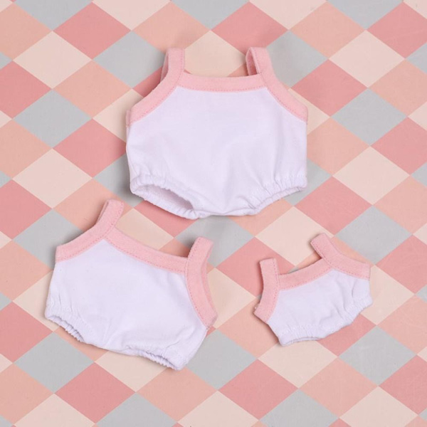 Doll Camisoles Nukkevaatteet VALKOINEN&PINK White&Pink