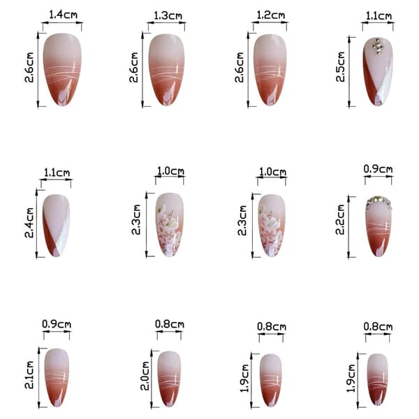 Almond Fake Nails False Nail DB43 DB43 DB43