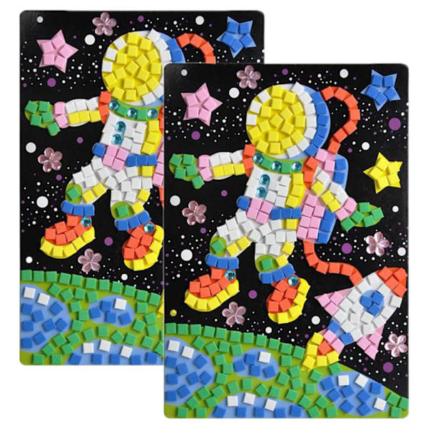 2ST 3D Mosaik Pussel ritleksaker ASTRONAUT astronaut