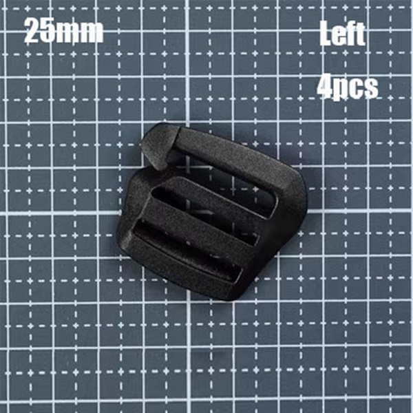 4st Webbing Rem Spänne Slider Fästelement 25MMVÄNSTER VÄNSTER 25mmLeft