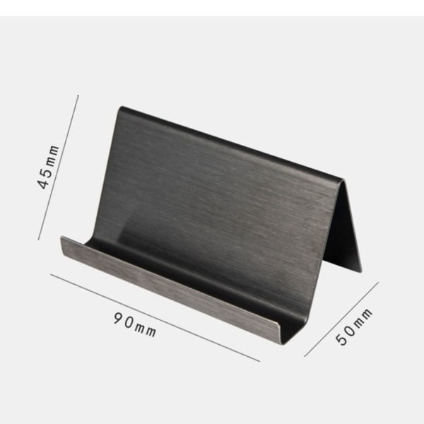 Metal visitkort navneskilt SORT SPEJL LYS SPEJL LYS black Mirror light-Mirror light